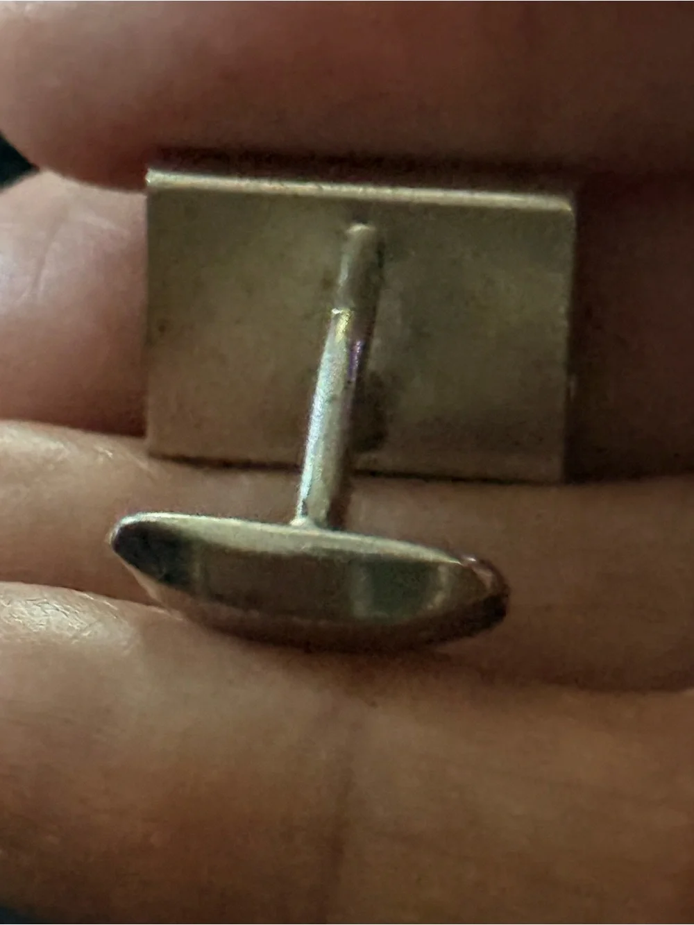 Vintage Silver-Tone Men's Cufflinks with Leaf Engrave